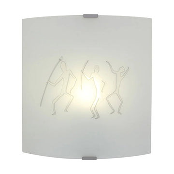 Eurolux Wall Light Grafik Ethnic 280mm Silver - image 01
