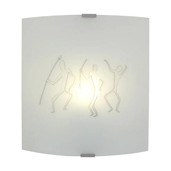 Eurolux Wall Light Grafik Ethnic 280mm Silver - image 01
