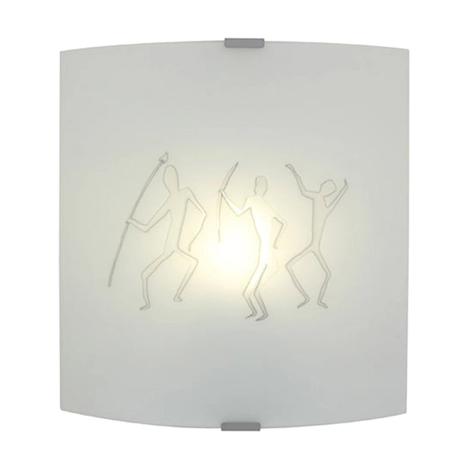 Eurolux Wall Light Grafik Ethnic 280mm Silver - image 01