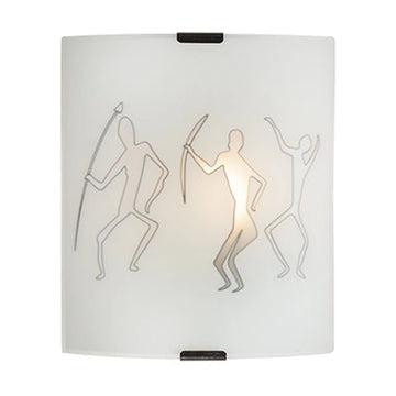 Eurolux Wall Light Grafik Ethnic 180mm Silver - image 01