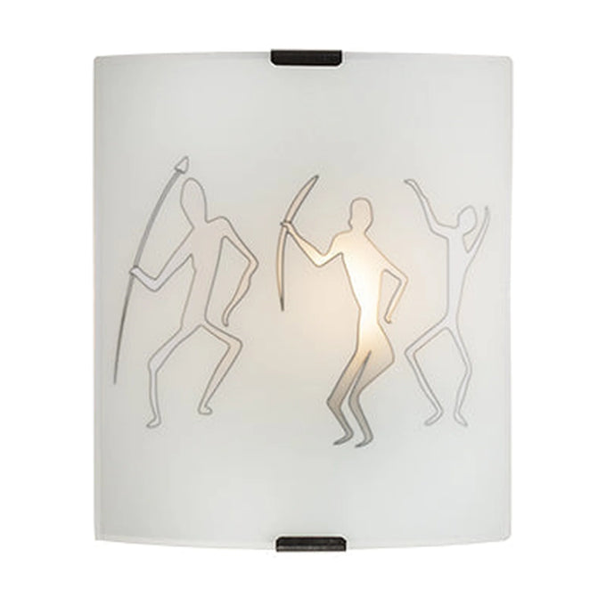 Eurolux Wall Light Grafik Ethnic 180mm Silver - image 01