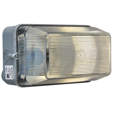 Eurolux Rectangular Bulkhead Plastic 185mm Grey 1x100w in Electrical & Lighting_Interior Lighting