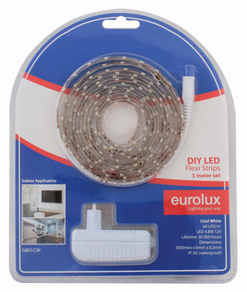 Eurolux LED Strip DIY Kit 3m 4.8W/m CW IP65 in Electrical & Lighting,Lighting,Interior Lighting