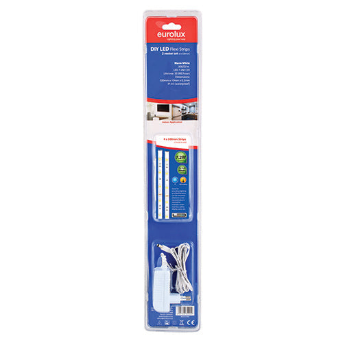 Eurolux LED Strip DIY Kit 4x0.5m 7.2W/m WW IP65 in Electrical & Lighting,Lighting,Interior Lighting