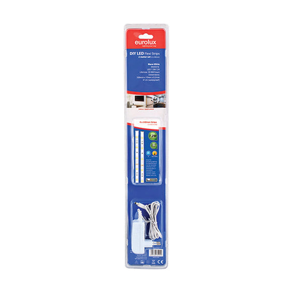 Eurolux LED Strip DIY Kit 4x0.5m 7.2W/m WW IP65 - image 01