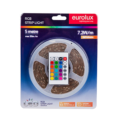 Eurolux LED Strip DIY Kit 5m 7.2W/m RGB IP65 in Electrical & Lighting,Lighting,Interior Lighting