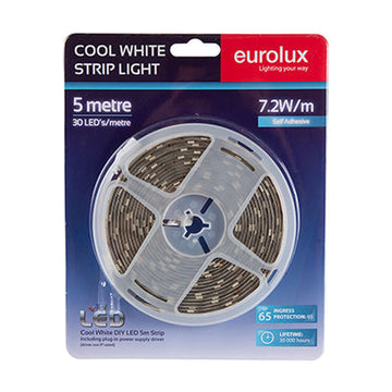 Eurolux LED Strip Light DIY Kit 5m 7.2W/m CW IP65 - image 01