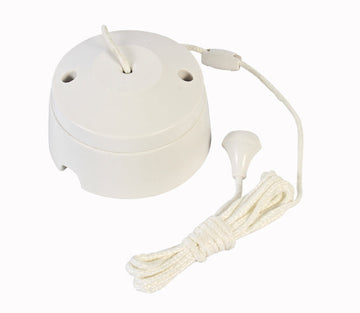 Eurolux Ceiling Pull Switch White 1 Way (A020 A & T) in Electrical & Lighting,Electrical Accessories,Switch & Plug Sockets