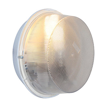 Eurolux Round Bulkhead Plastic230mm White 1x100w - image 01