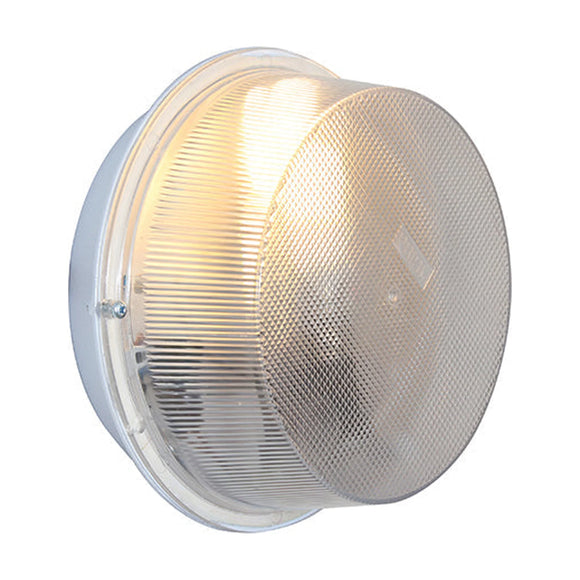 Eurolux Round Bulkhead Plastic230mm White 1x100w - image 01