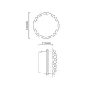 Eurolux Round Bulkhead Plastic230mm White 1x100w - image 01
