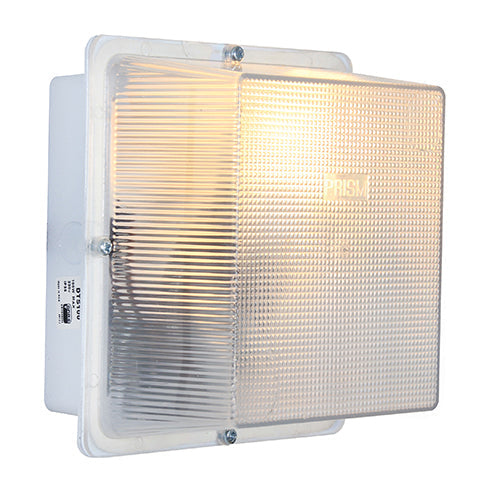 Eurolux Square Plastic Bulkhead 190mm White 1x100w in Electrical & Lighting_Interior Lighting