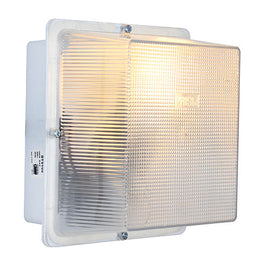Eurolux Square Plastic Bulkhead 190mm White 1x100w in Electrical & Lighting_Interior Lighting