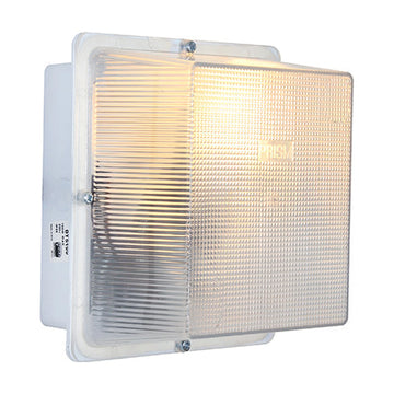 Eurolux Square Plastic Bulkhead 190mm White 1x100w - image 01