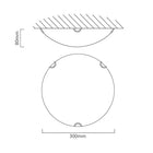 Eurolux Ceiling Light 300mm Floral Design White - image 01