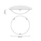 Eurolux Ceiling Light 300mm Surreal Grid Design White - image 01