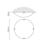 Eurolux Ceiling Light 250mm Plain Design White E27 1x40w - image 01