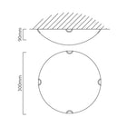 Eurolux Ceiling Light 300mm Plain Design White E27 1x40w - image 01