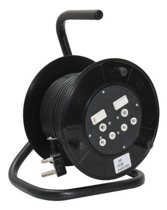 Eurolux 20m Extensions Reel Double Socket 1mm PVC in Electrical & Lighting, Electrical Accessories, Multiplugs & Extension Cords