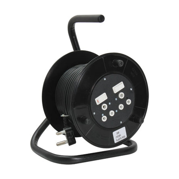 Eurolux 20m Extensions Reel Double Socket 1mm PVC - image 01