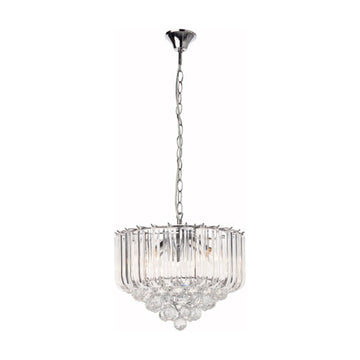 Eurolux Otis Acrylic Chandelier 350mm Chrome - image 01