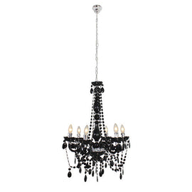 Eurolux 6LT Octave Acrylic Chandelier 550mm Black in Electrical & Lighting,Lighting,Interior Lighting