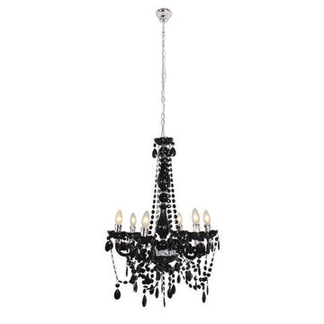 Eurolux 6LT Octave Acrylic Chandelier 550mm Black in Electrical & Lighting,Lighting,Interior Lighting
