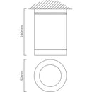 Eurolux Metro Round Outdoor Downlight Graphite - image 01