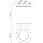 Eurolux Metro Round Outdoor Downlight Graphite - image 01