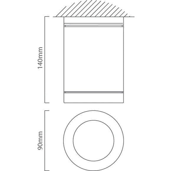 Eurolux Metro Round Outdoor Downlight Graphite - image 01