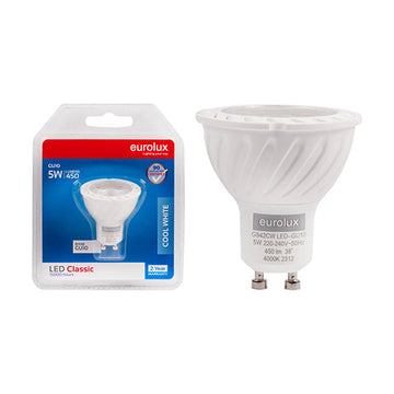 Eurolux LED GU10 Premium Clear Lens 5W 4000K N - image 01