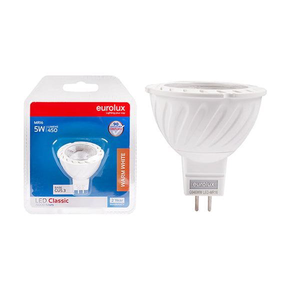 Eurolux LED MR16 Premium Clear Lens 5W GU5.3 3000K N - image 01