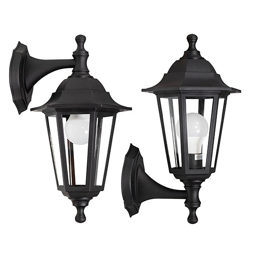 Eurolux Plastic Lantern 6 Panel Up & Down Facing Black in Electrical & Lighting,Lighting,Exterior Lighting