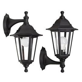 Eurolux Plastic Lantern 6 Panel Up & Down Facing Black in Electrical & Lighting,Lighting,Exterior Lighting