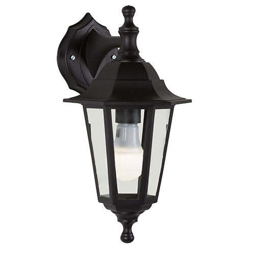Eurolux Plastic Lantern 6 Panel Down Facing Black in Electrical & Lighting,Lighting,Exterior Lighting