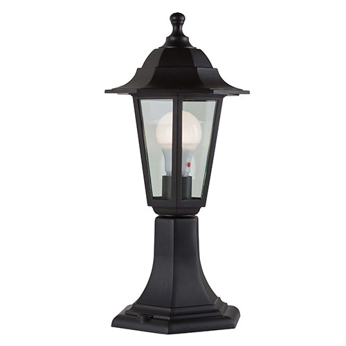 Eurolux Plastic Lantern 6 Panel Pedestal Black in Electrical & Lighting,Lighting,Exterior Lighting