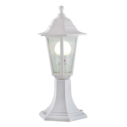 Eurolux Plastic Lantern 6 Panel Pedestal White in Electrical & Lighting,Lighting,Exterior Lighting