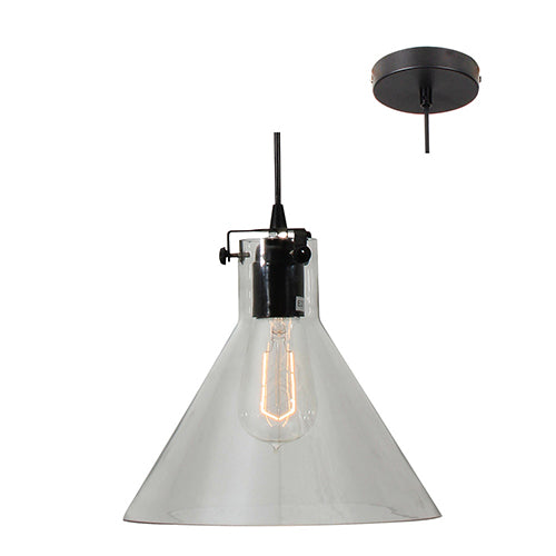 Eurolux Pendant Funnello 240mm Clear Glass in Electrical & Lighting,Lighting,Interior Lighting