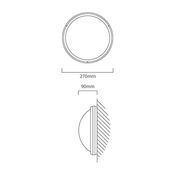 Eurolux ABS Bulkhead 270mm White 1x15W - image 01