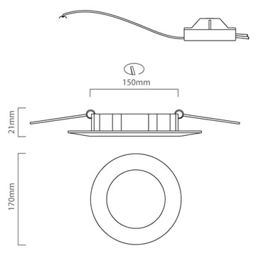 Eurolux LED Round Panel Downlight 12w White - image 01