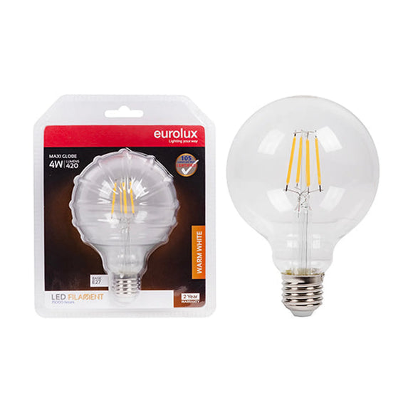 Eurolux LED Filament Globe Maxi Globe 4w E27 3000K N - image 01