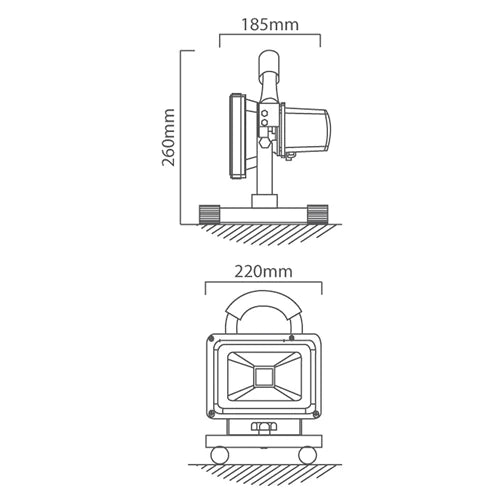 Eurolux Rechargeable Portable LED 60w Worklight - image 01