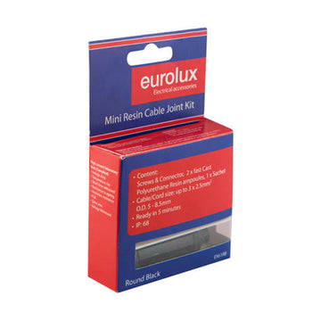Eurolux Cable Joint Kit 3x2.5mm Rnd Black - image 01