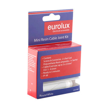 Eurolux Cable Joint Kit 3x2.5mm Rnd White - image 01