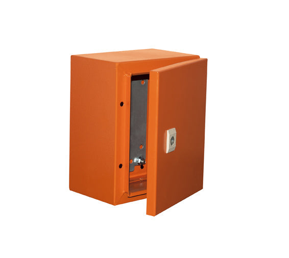 Eurolux Enclosure Mild Steel 250x200x150mm IP65 Orange in Electrical & Lighting,Electrical Accessories,Circuit Breakers & Distribution Boards