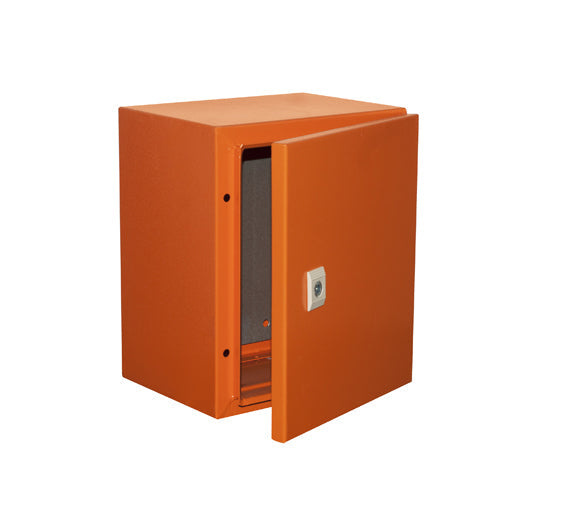 Eurolux Enclosure Mild Steel 300x250x200mm IP65 Orange in Electrical & Lighting,Electrical Accessories,Circuit Breakers & Distribution Boards