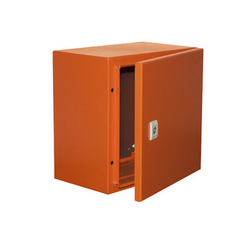 Eurolux Enclosure Mild Steel 300x300x200mm IP65 Orange in Electrical & Lighting,Electrical Accessories,Circuit Breakers & Distribution Boards