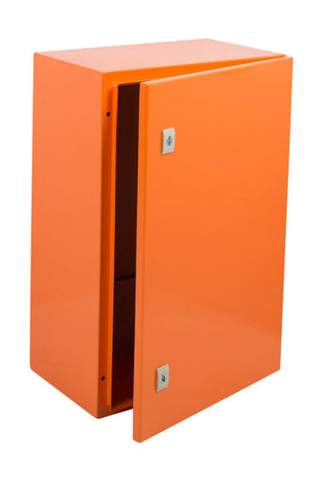 Eurolux Enclosure Mild Steel 600x400x250mm IP65 Orange in Electrical & Lighting,Electrical Accessories,Circuit Breakers & Distribution Boards
