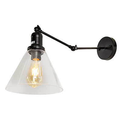 Eurolux Wall Light Funnello Long Arm Black in Electrical & Lighting,Lighting,Interior Lighting