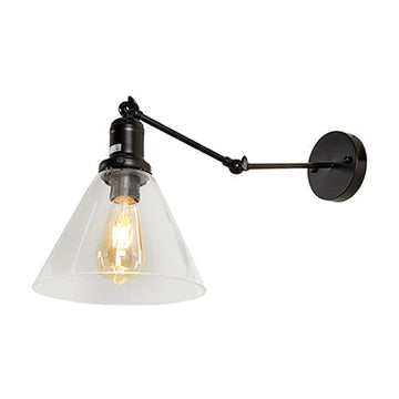 Eurolux Wall Light Funnello Long Arm Black - image 01
